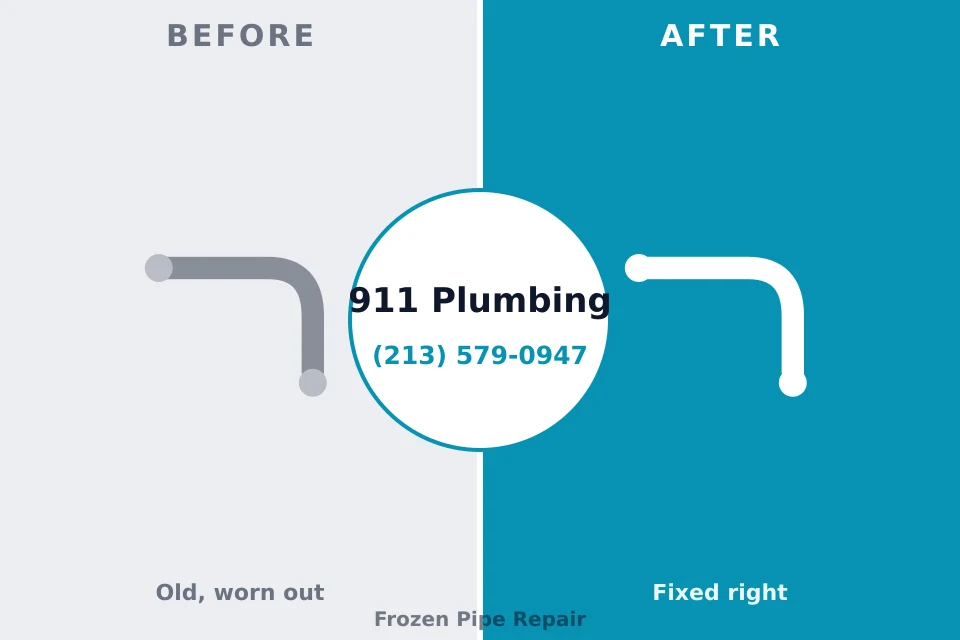 Before and after: plumbing repair Prairie du Chien, WI